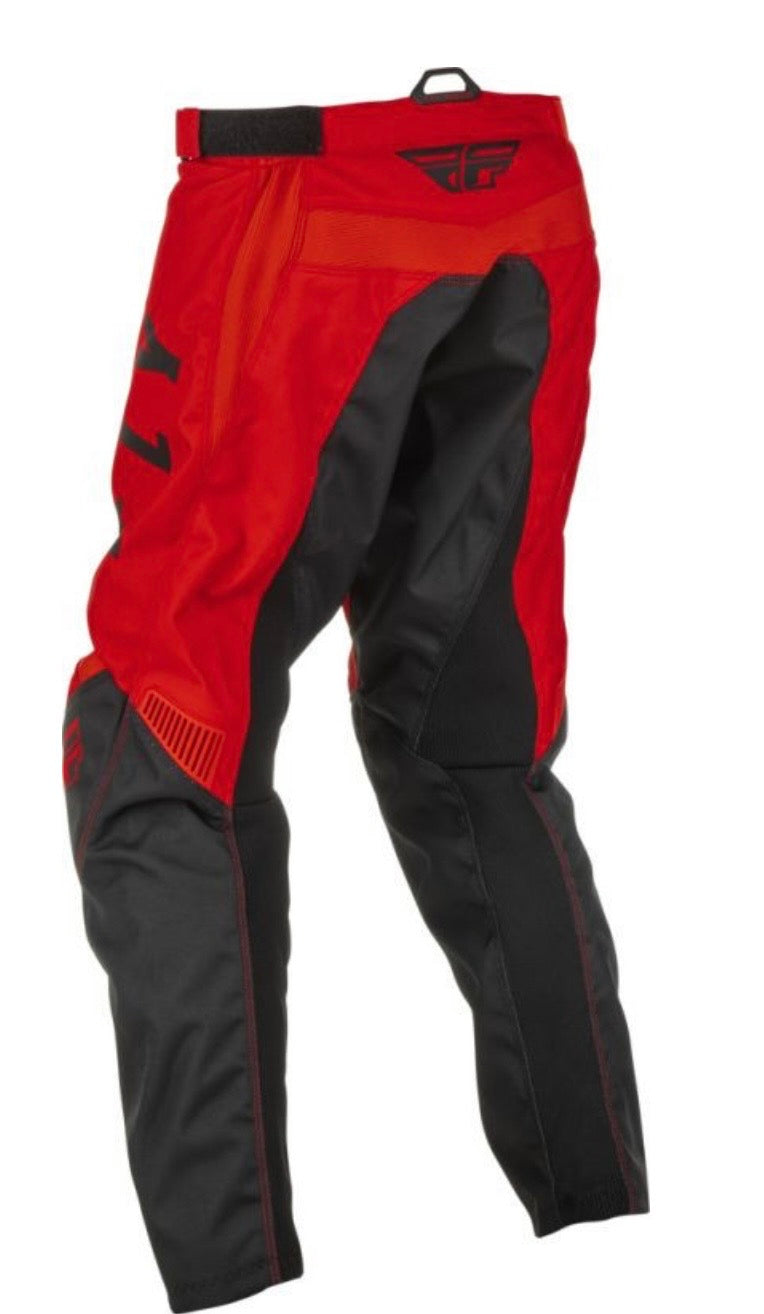 Fly Racing 2025 Lite Jersey & Youth F-16 Block Pants Combo – Black/Red