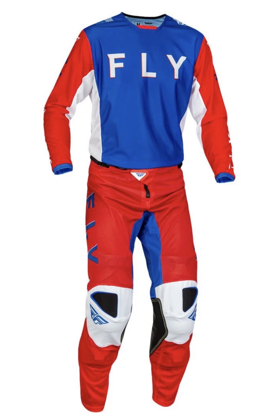 Fly Racing Kinetic Mesh S.E. Kore Gear Set – Closeout | Jersey Size L & Pants Size 34