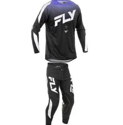 Fly Racing Evolution DST Pants & Jersey Black/White/Purple