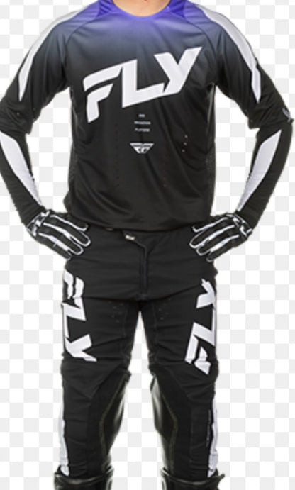 Fly Racing Evolution DST Pants & Jersey Black/White/Purple