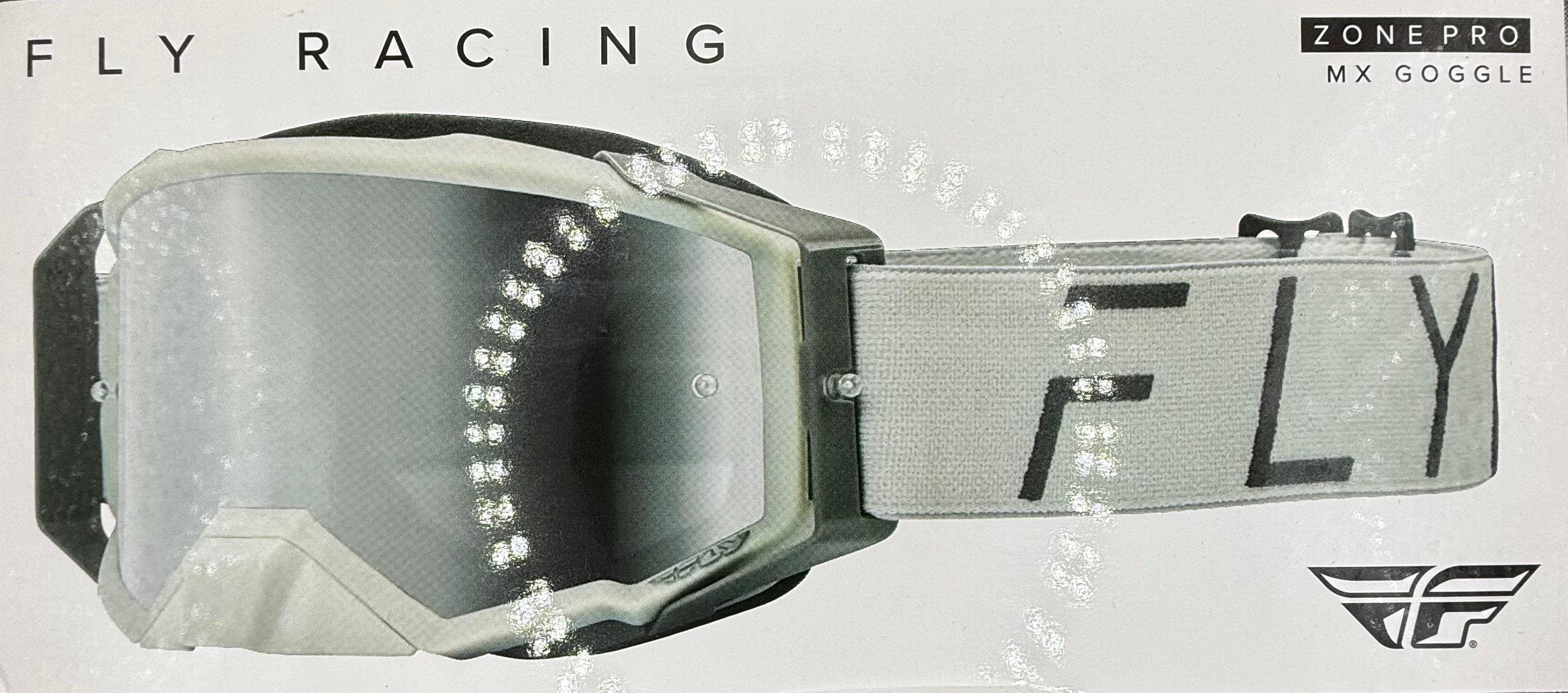 Fly Racing Zone Pro MX Goggles – Gray