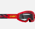 FMF Powercore Youth Goggles Flame Red – Clear Lens