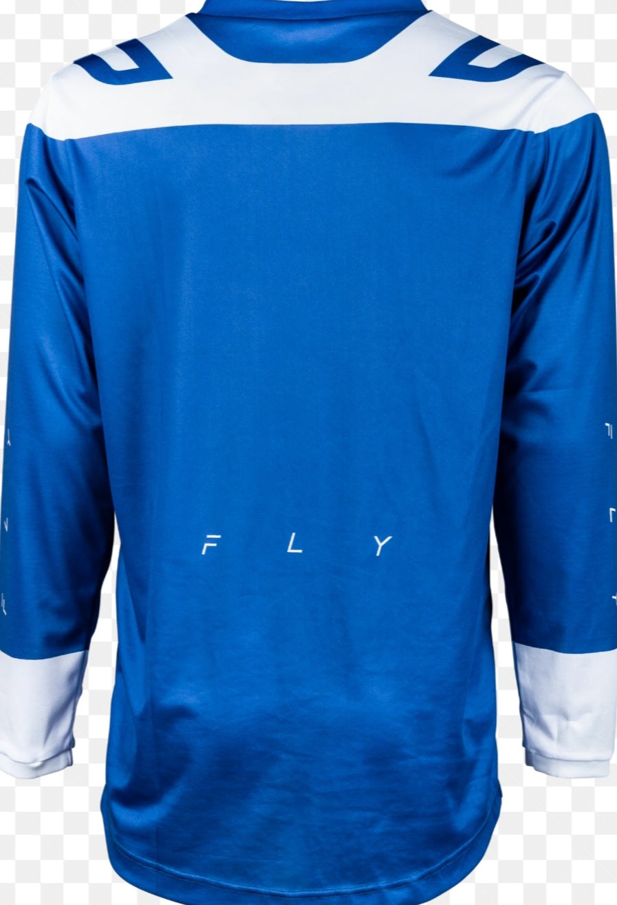 Fly Racing F-91 Jersey Blue/White – Size Large