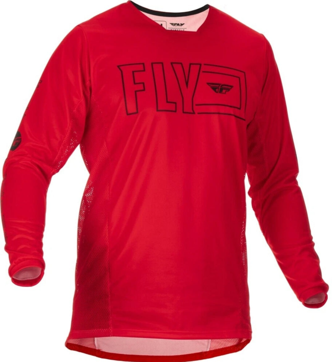 Fly Racing Kinetic Mesh Jersey Red/Black – Size Large