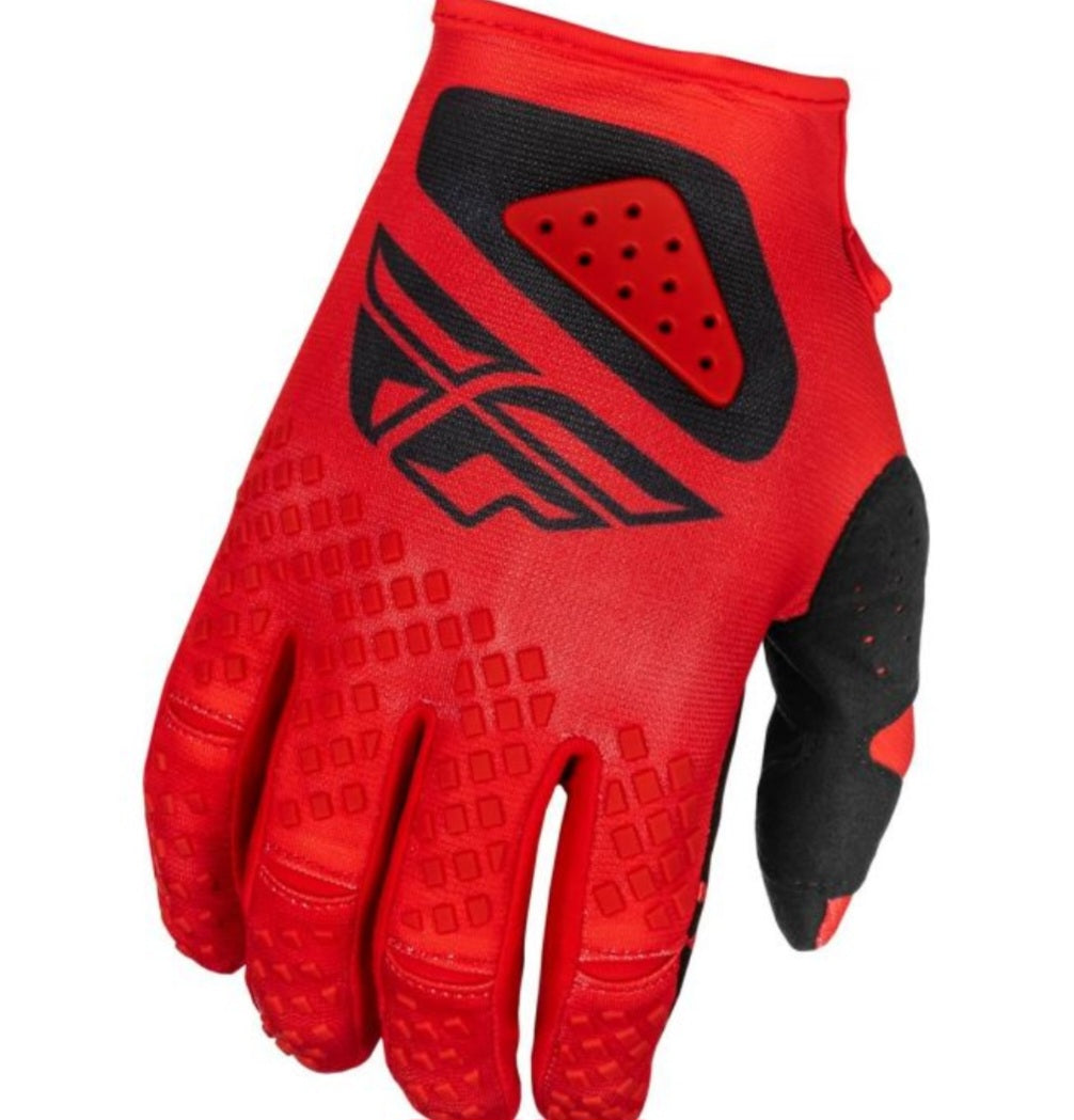 Fly Racing Kinetic Gloves Red/Black – Size Medium