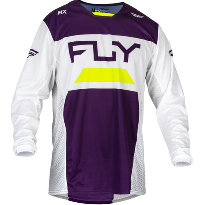 Fly Racing Motocross Jersey White/Purple