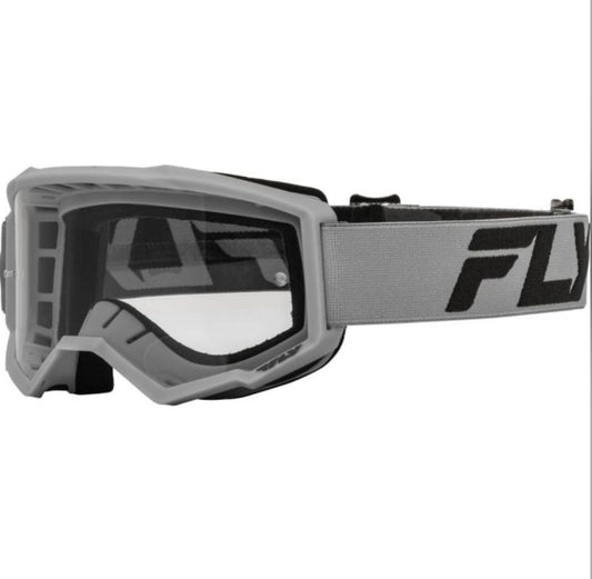 Focus Goggles – Silver / Charcoal with Clear Lenses