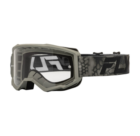 Focus Kryptek Goggles – Moss Grey / Black with Clear Lens