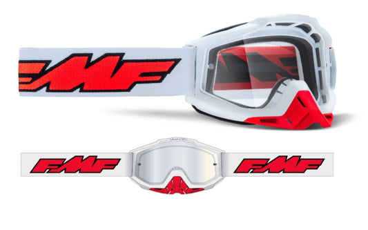FMF POWERBOMB GOGGLE ROCKET WHITE-CLEAN LENS
