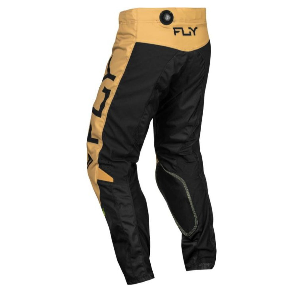 Fly Racing Kinetic Set Jersey M + Pants 32 Tan/Black/Yellow Fluo