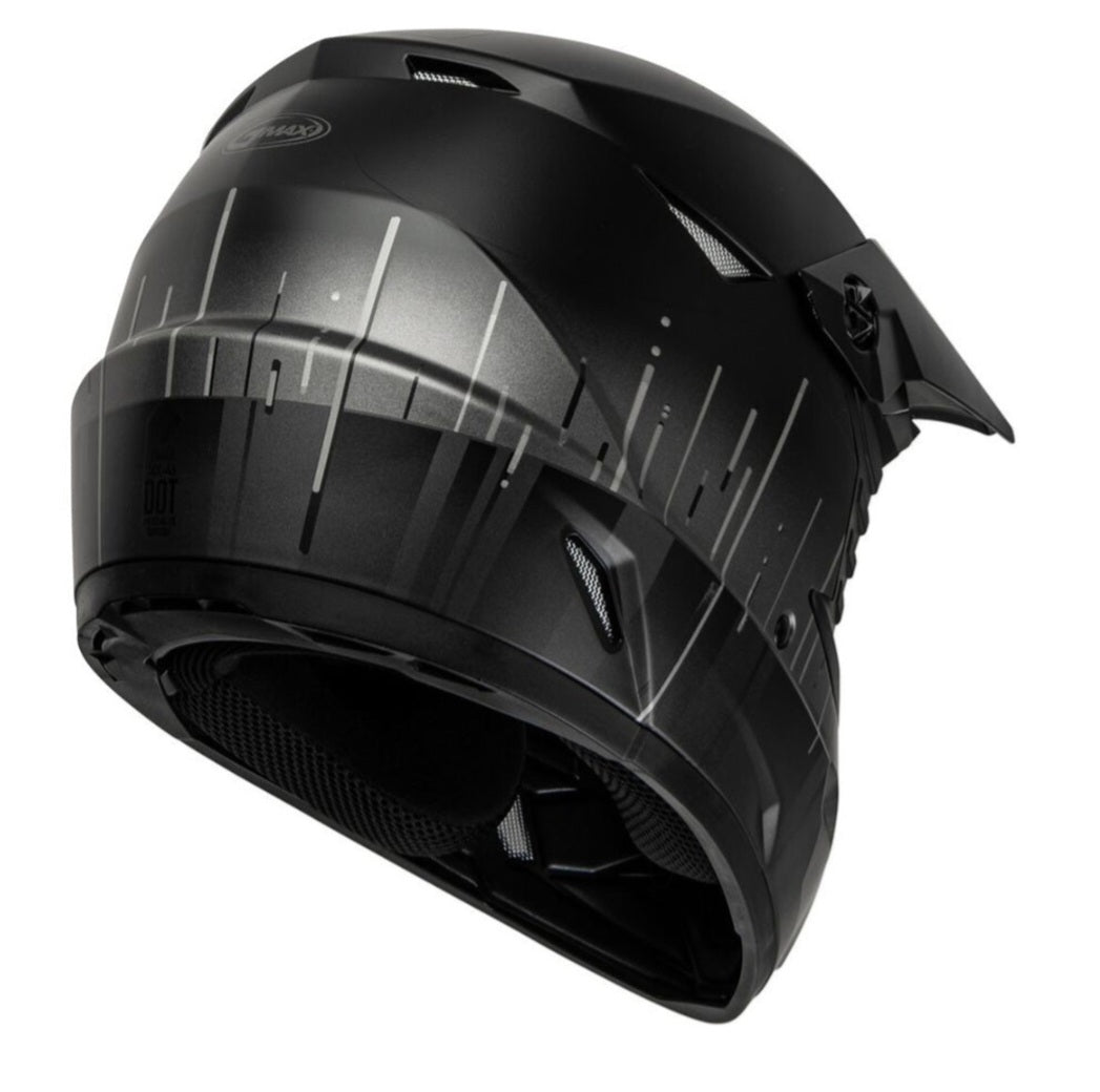 GMAX MX-86 Frequency Helmet Matte Black/Grey – Size Large