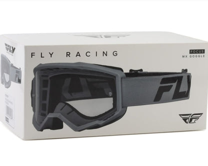 Focus Goggles – Silver / Charcoal with Clear Lenses