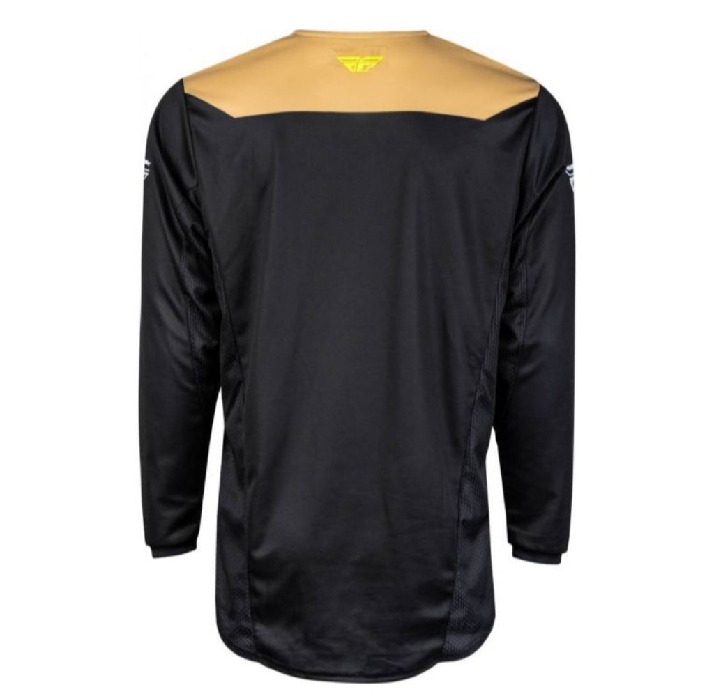 Fly Racing Kinetic Set Jersey M + Pants 32 Tan/Black/Yellow Fluo