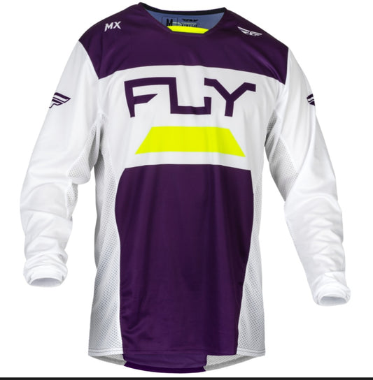 Kinetic Reload Set – Jersey M & Pants 32 Deep Purple / White / Hi-Vis