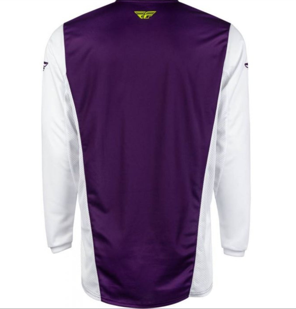Fly Racing Motocross Jersey White/Purple
